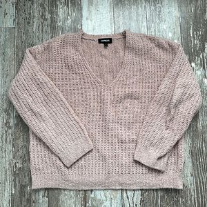 Express blush pink chenille sweater